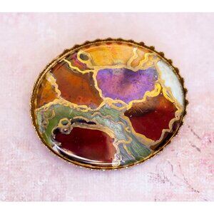 Vintage Colorful Avant Garde Brooch | H30